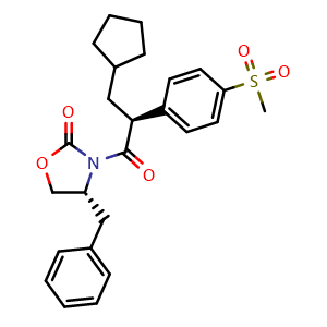(R)-4-benzyl-3-((S)-3-cyclopentyl-2-(4-(methylsulfonyl)phenyl)propanoyl)oxazolidin-2-one