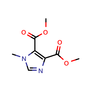 Chemical structure of Dimethyl 1-methyl-1H-imidazole-4,5-dicarboxylate , CAS 42545-22-2, AChemBlock AD272703