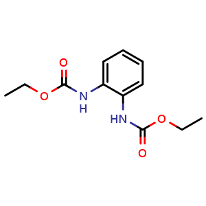 Chemical structure of Diethyl 1,2-phenylenedicarbamate , CAS 6324-13-6, AChemBlock AD272712