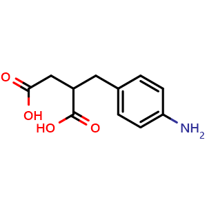 Chemical structure of 2-(4-aminobenzyl)succinic acid , CAS 61445-53-2, AChemBlock AD272718