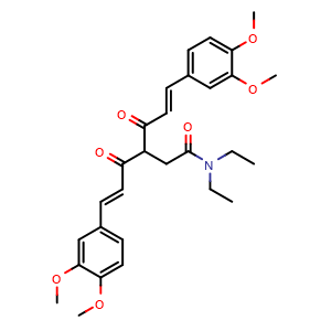 (E)-6-(3,4-Dimethoxyphenyl)-3-((E)-3-(3,4-dimethoxyphenyl)acryloyl)-N,N-diethyl-4-oxohex-5-enamide