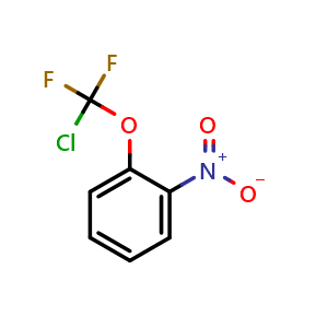 Chemical structure of 1-(Chlorodifluoromethoxy)-2-nitrobenzene , CAS 1047648-43-0, AChemBlock AD272741