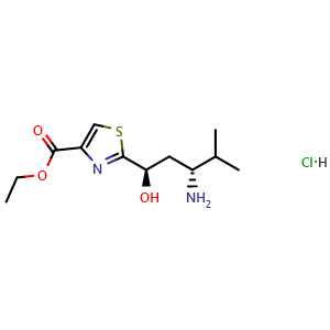Ethyl 2-((1R,3R)-3-amino-1-hydroxy-4-methylpentyl)thiazole-4-carboxylate hydrochloride