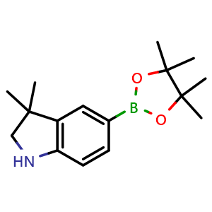 3,3-Dimethyl-5-(4,4,5,5-tetramethyl-1,3,2-dioxaborolan-2-yl)indoline