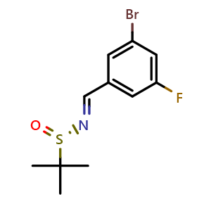 (S,E)-N-(3-Bromo-5-fluorobenzylidene)-2-methylpropane-2-sulfinamide