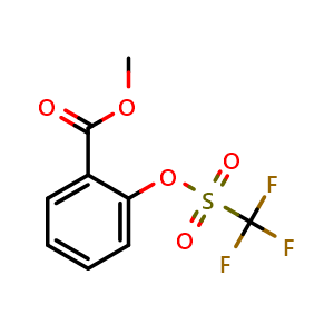 Chemical structure of Methyl 2-(((trifluoromethyl)sulfonyl)oxy)benzoate , CAS 17763-70-1, AChemBlock AD272839
