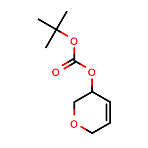 Chemical structure of tert-Butyl (3,6-dihydro-2H-pyran-3-yl) carbonate , CAS 2079095-63-7, AChemBlock AD272876