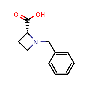 Chemical structure of (R)-1-Benzylazetidine-2-carboxylic acid , CAS 210883-77-5, AChemBlock AD272888
