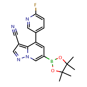 4-(6-Fluoropyridin-3-yl)-6-(4,4,5,5-tetramethyl-1,3,2-dioxaborolan-2-yl)pyrazolo[1,5-a]pyridine-3-carbonitrile