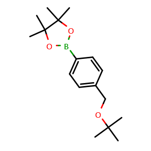 Chemical structure of 2-(4-(Tert-butoxymethyl)phenyl)-4,4,5,5-tetramethyl-1,3,2-dioxaborolane , CAS 2246857-94-1, AChemBlock AD272910