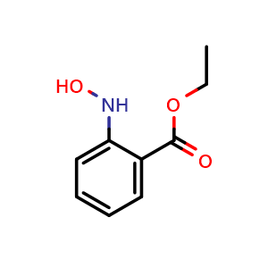Chemical structure of Ethyl 2-(hydroxyamino)benzoate , CAS 38476-40-3, AChemBlock AD273007