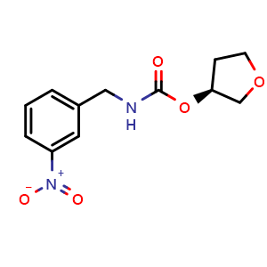 Chemical structure of (S)-Tetrahydrofuran-3-yl (3-nitrobenzyl)carbamate , CAS 914810-53-0, AChemBlock AD273035