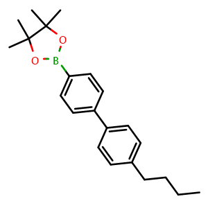 Chemical structure of 2-(4'-Butyl-[1,1'-biphenyl]-4-yl)-4,4,5,5-tetramethyl-1,3,2-dioxaborolane , CAS 918778-54-8, AChemBlock AD273038