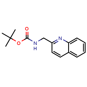 Chemical structure of tert-Butyl (quinolin-2-ylmethyl)carbamate , CAS 1079651-06-1, AChemBlock AD273054