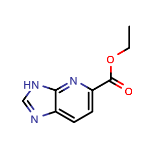 Chemical structure of Ethyl 3H-imidazo[4,5-b]pyridine-5-carboxylate , CAS 1260665-72-2, AChemBlock AD273062