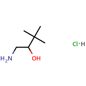 Chemical structure of 1-Amino-3,3-dimethylbutan-2-ol hydrochloride , CAS 1438-15-9, AChemBlock AD273066