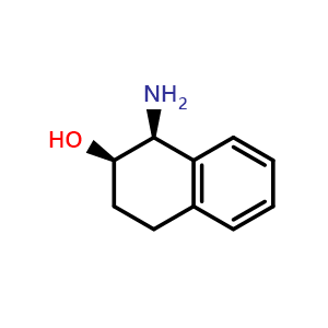 Chemical structure of (1S,2R)-1-Amino-1,2,3,4-tetrahydronaphthalen-2-ol , CAS 189760-54-1, AChemBlock AD273078