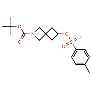 Chemical structure of tert-Butyl 6-(tosyloxy)-2-azaspiro[3.3]heptane-2-carboxylate , CAS 1558037-97-0, AChemBlock AD273113