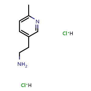 Chemical structure of 2-(6-Methylpyridin-3-yl)ethan-1-amine dihydrochloride , CAS 1071625-51-8, AChemBlock AD273124