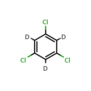 Chemical structure of 1,3,5-Trichlorobenzene-d3 , CAS 1198-60-3, AChemBlock AD273128