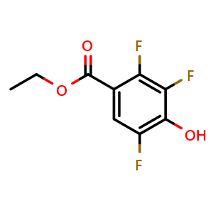 Chemical structure of Ethyl 2,3,5-trifluoro-4-hydroxybenzoate , CAS 1214351-42-4, AChemBlock AD273129