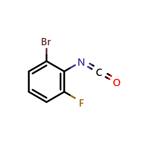 Chemical structure of 2-Bromo-6-Fluorophenylisocyanate , CAS 1360960-48-0, AChemBlock AD273137