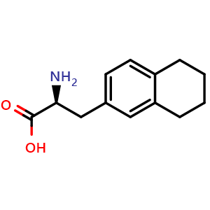 Chemical structure of (S)-2-Amino-3-(5,6,7,8-tetrahydronaphthalen-2-yl)propanoic acid , CAS 158648-32-9, AChemBlock AD273144