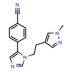 4-(1-(2-(1-Methyl-1H-pyrazol-4-yl)ethyl)-1H-imidazol-5-yl)benzonitrile