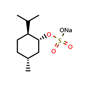 Chemical structure of l-Menthyl sulfate sodium salt , CAS 2413635-03-5, AChemBlock AD273161