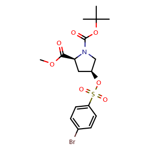 1-(tert-Butyl) 2-methyl (2S,4S)-4-(((4-bromophenyl)sulfonyl)oxy)pyrrolidine-1,2-dicarboxylate