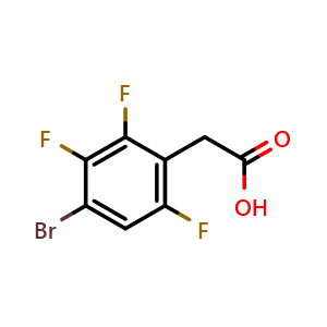 Chemical structure of 2-(4-Bromo-2,3,6-trifluorophenyl)acetic acid , CAS 537033-59-3, AChemBlock AD273173