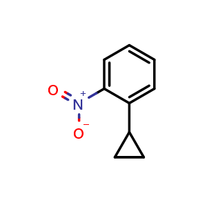 Chemical structure of 1-Cyclopropyl-2-nitrobenzene , CAS 10292-65-6, AChemBlock AD273186