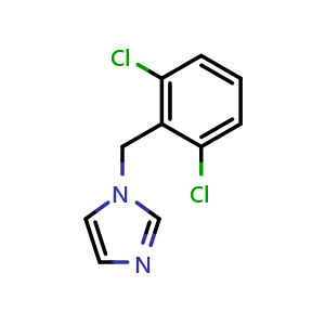 Chemical structure of 1-(2,6-Dichlorophenyl)methyl-1H-imidazole , CAS 102993-73-7, AChemBlock AD273187