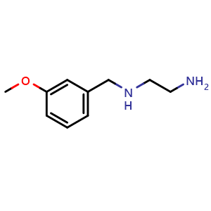 Chemical structure of N-(3-Methoxybenzyl)ethane-1,2-diamine , CAS 1048675-29-1, AChemBlock AD273190