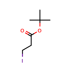 Chemical structure of tert-butyl 3-iodopropanoate , CAS 124935-83-7, AChemBlock AD273201