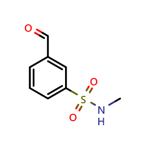 Chemical structure of 3-formyl-N-methylbenzene-1-sulfonamide , CAS 132390-65-9, AChemBlock AD273210