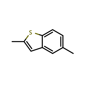 Chemical structure of 2,5-Dimethylbenzo[b]thiophene , CAS 16587-48-7, AChemBlock AD273224