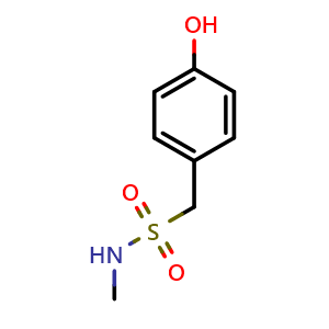 Chemical structure of 1-(4-hydroxyphenyl)-N-methyl-methanesulfonamide , CAS 1781268-37-8, AChemBlock AD273227