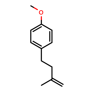 Chemical structure of 4-(4-Methoxyphenyl)-2-methyl-1-butene , CAS 18491-21-9, AChemBlock AD273232