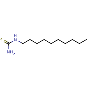 Chemical structure of 1-Decyl-2-thiourea , CAS 24827-74-5, AChemBlock AD273245
