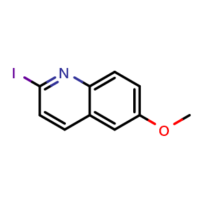 Chemical structure of 2-Iodo-6-methoxyquinoline , CAS 288612-34-0, AChemBlock AD273254