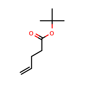 Chemical structure of 4-Pentenoic acid,1,1-dimethylethyl ester , CAS 32400-25-2, AChemBlock AD273257
