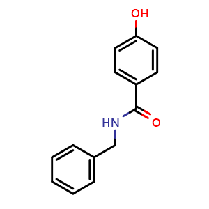 Chemical structure of N-Benzyl-4-hydroxybenzamide , CAS 33901-20-1, AChemBlock AD273259