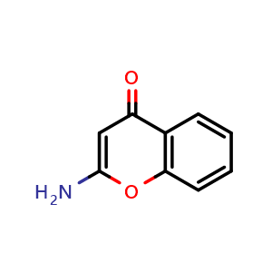 Chemical structure of 2-amino-4H-chromen-4-one , CAS 38518-76-2, AChemBlock AD273267