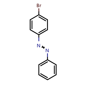 Chemical structure of (4-Bromo-phenyl)-phenyl-diazene , CAS 6141-96-4, AChemBlock AD273287