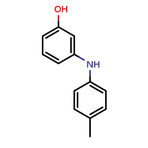 Chemical structure of 3-(4-Methylphenyl)aminophenol , CAS 61537-49-3, AChemBlock AD273288