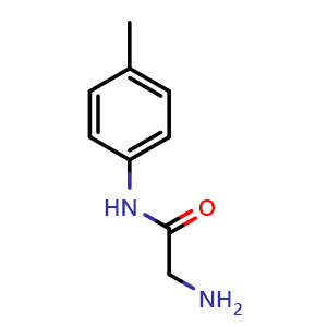 Chemical structure of 2-amino-N-(4-methylphenyl)acetamide , CAS 64642-18-8, AChemBlock AD273291