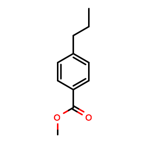 Chemical structure of methyl 4-propylbenzoate , CAS 81631-63-2, AChemBlock AD273299