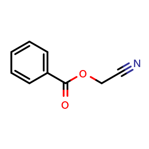 Chemical structure of Benzoyloxyacetonitrile , CAS 939-56-0, AChemBlock AD273311