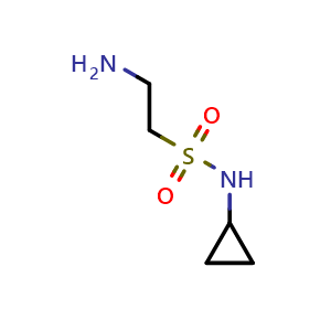 Chemical structure of 2-amino-N-cyclopropylethane-1-sulfonamide , CAS 953880-80-3, AChemBlock AD273312